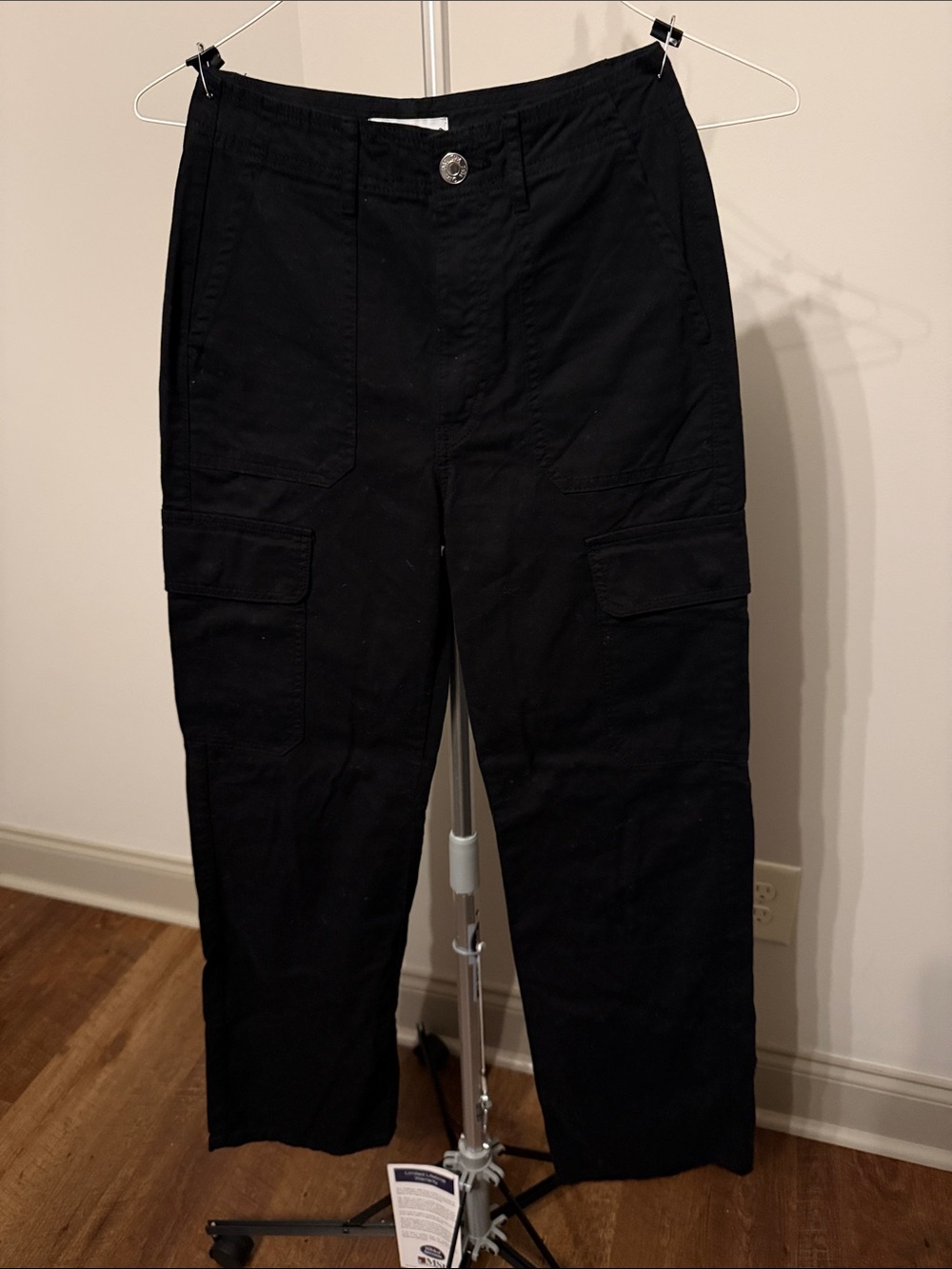 Zara Black Men's Cargo Pants - Utility Pocket Detail